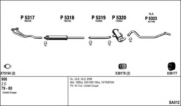 FENNO SA012 Exhaust System